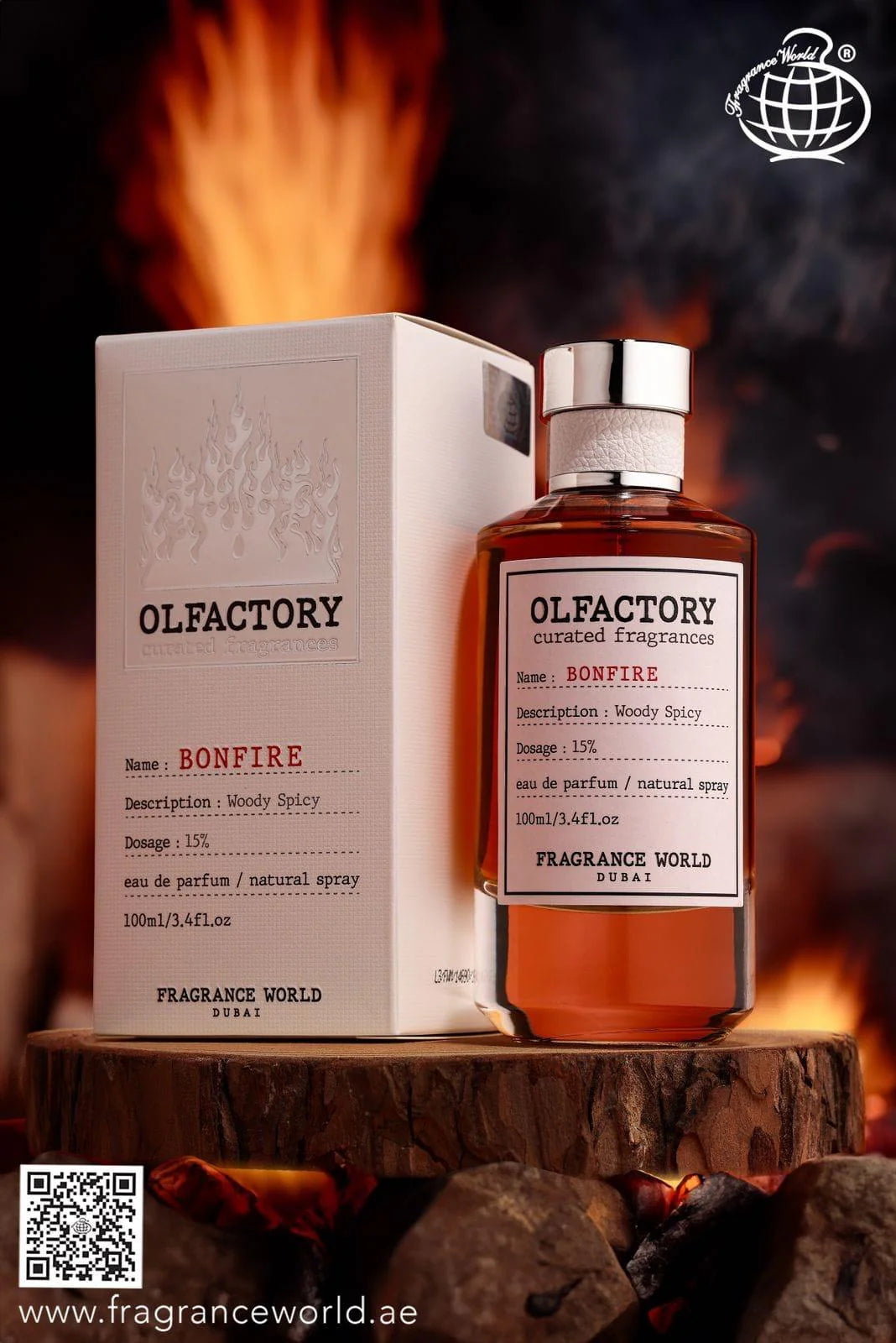 Olfactory Bonfire fragranceworld 100ml Eau de Parfum